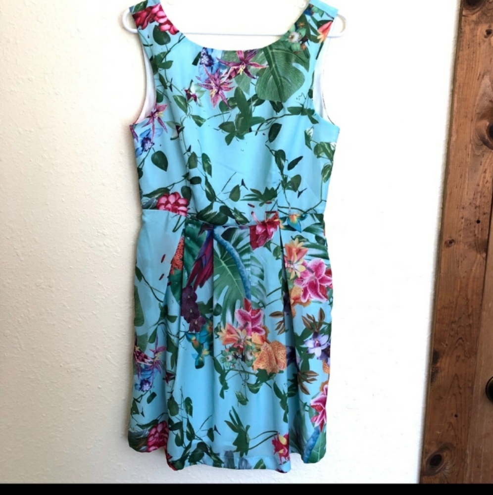 Pink Martini, Havana Floral Pleated Dress, Size M